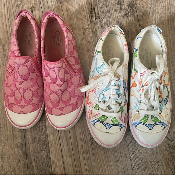 Coach Shoes - Coach casual canvas sneakers 8.5 2 pair